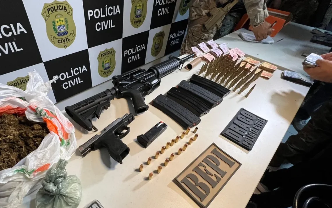 Polícia Civil do Piauí, Operação policial, Faccionados, Fuzis, Drogas